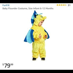 Flounder baby costume